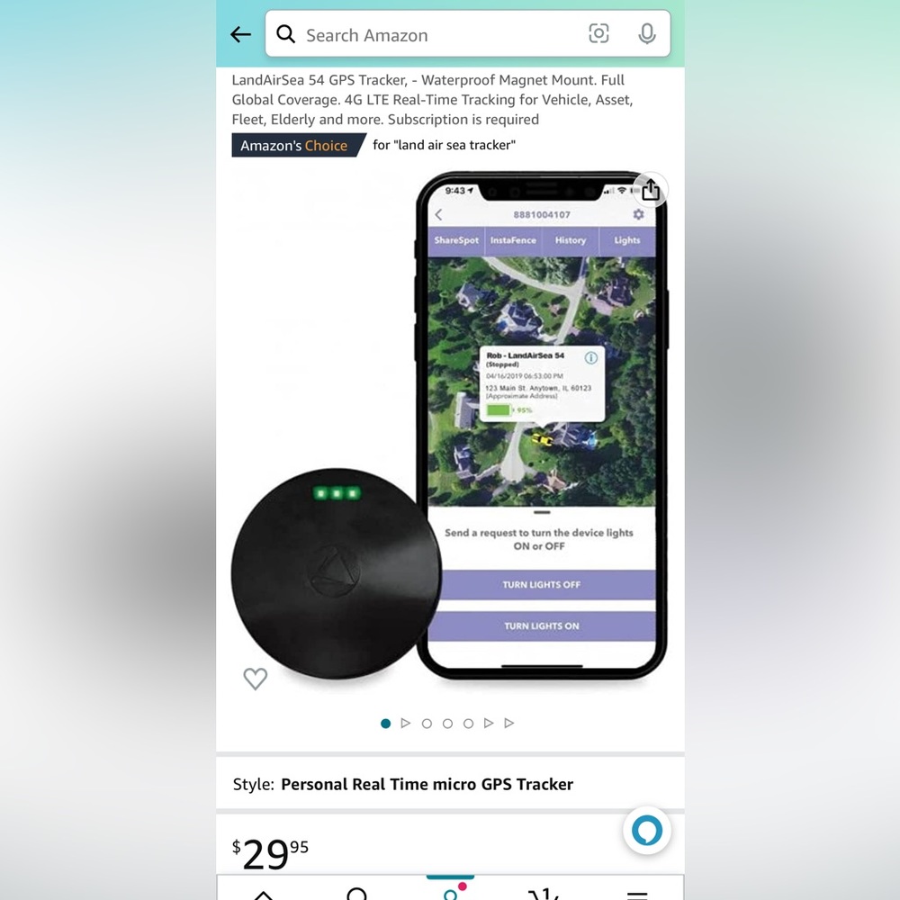 GPS magnetic Land Sea and Air Tracker